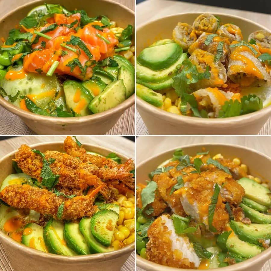 Poké bowl (6 protéines au choix) — spécialité traiteur asiatique de La Cuisine de Carmen